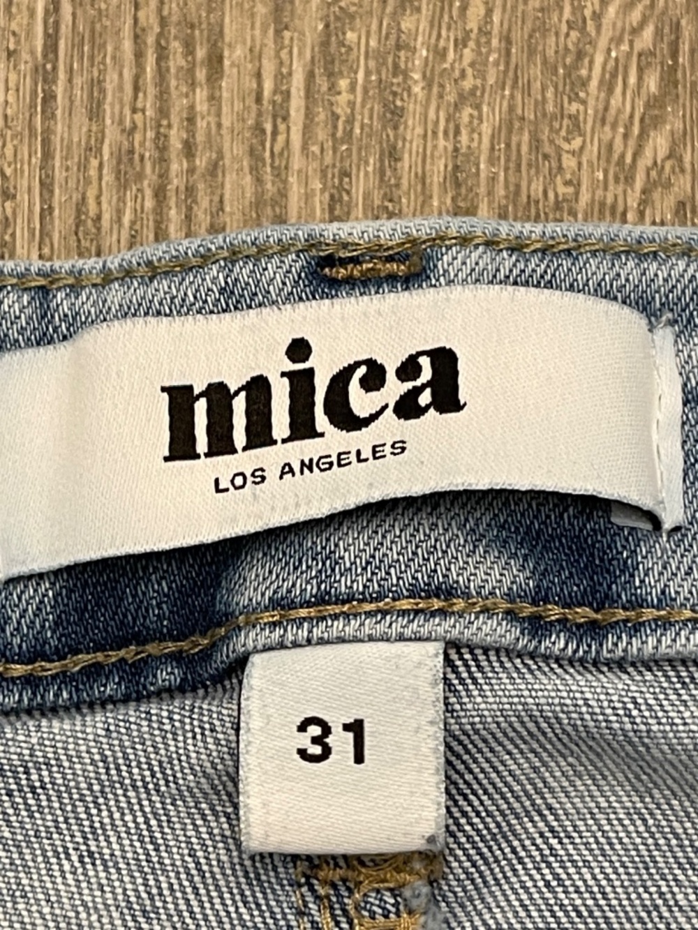 Mica Los Angeles Cargo Jeans Women's 31 Light Wash Denim Wide Leg High Rise - Picture 7 of 14